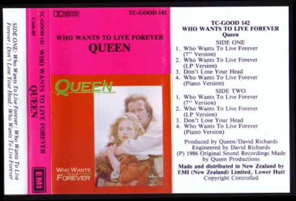 Who wants to live Forever New Zealand Cassette