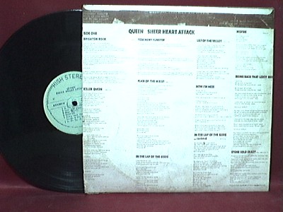 Korean rare "sheer heart attack" sleeve LP 12'' back