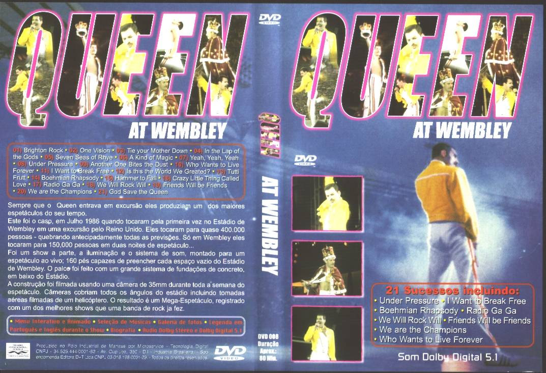 Queen Live At Wembley DVD (Brazilian issue)