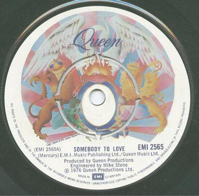 Original single Somebody To Love/White Man 
