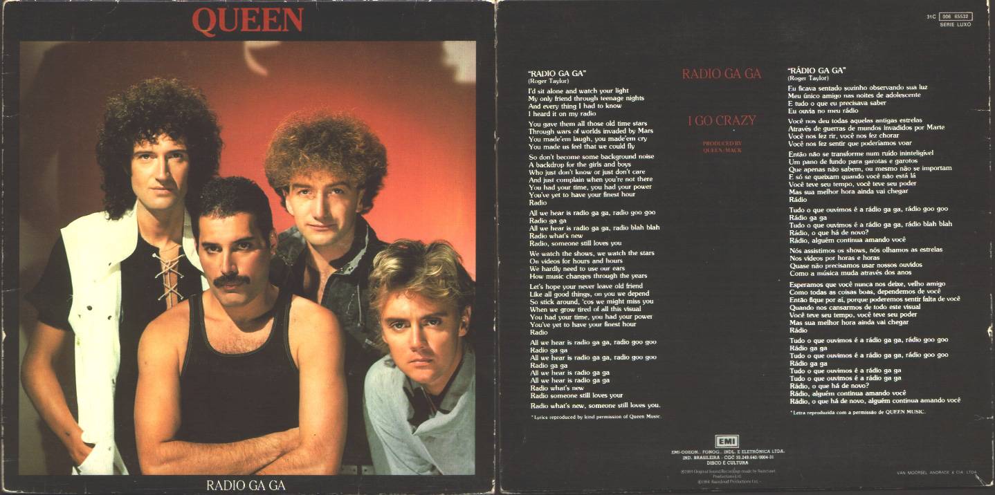 Radio GaGa - Brazilian single 