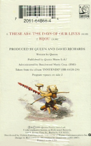 These Are The Days Of Our Lives (Back)