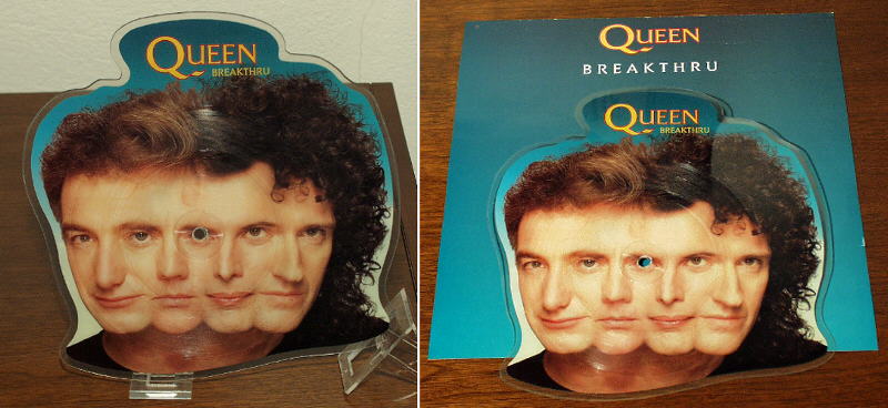 Queen - Breakthru rare shaped picture disc!!