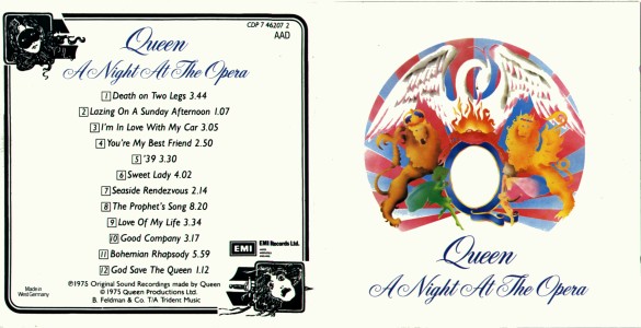 A Night At The Opera sleeve