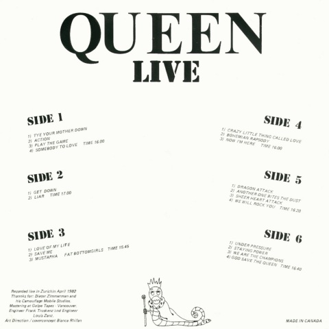 Long Life To The Queen/back sleeve