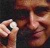 Brian with his lucky penny he's used as plectrum