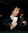 Brian with rose at Amsterdam hotel