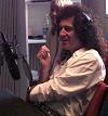 Brian recording in a studio