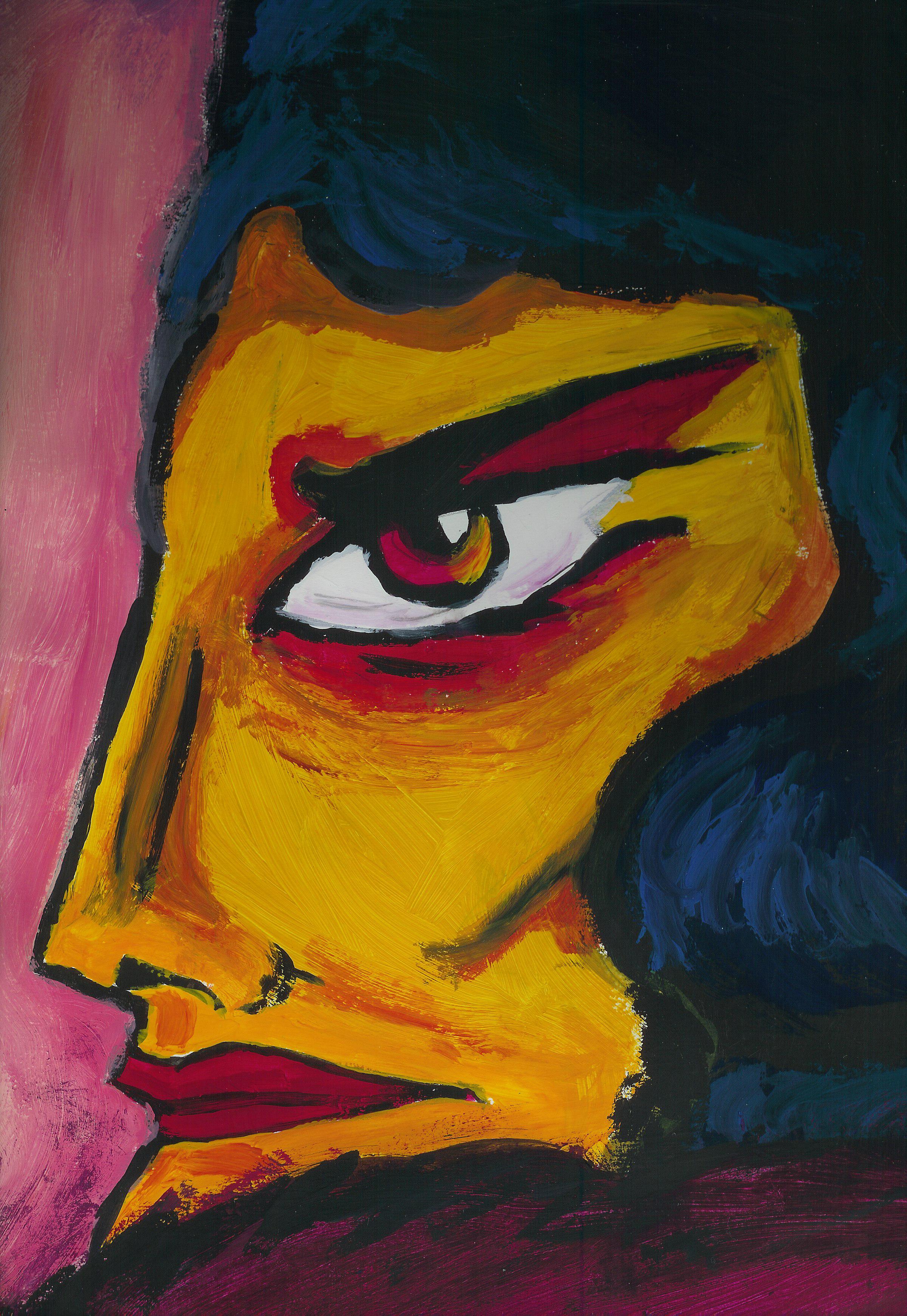 another painting of Freddie in the 70's by me!