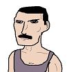 Freddie Mercury on MS Paint