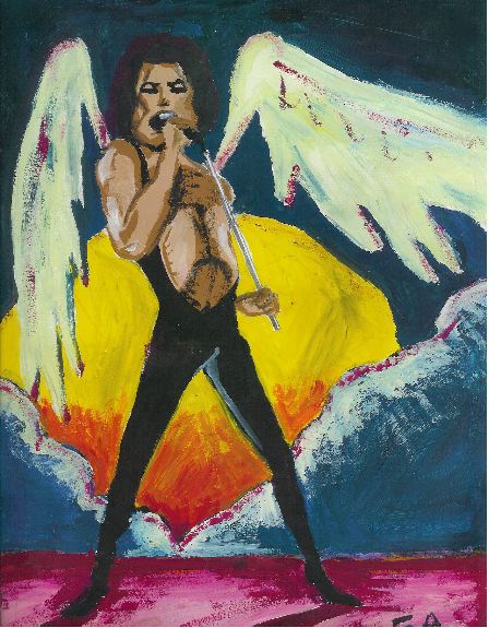 Maybe I can call my drawing : "he's still rocking in Heaven!"