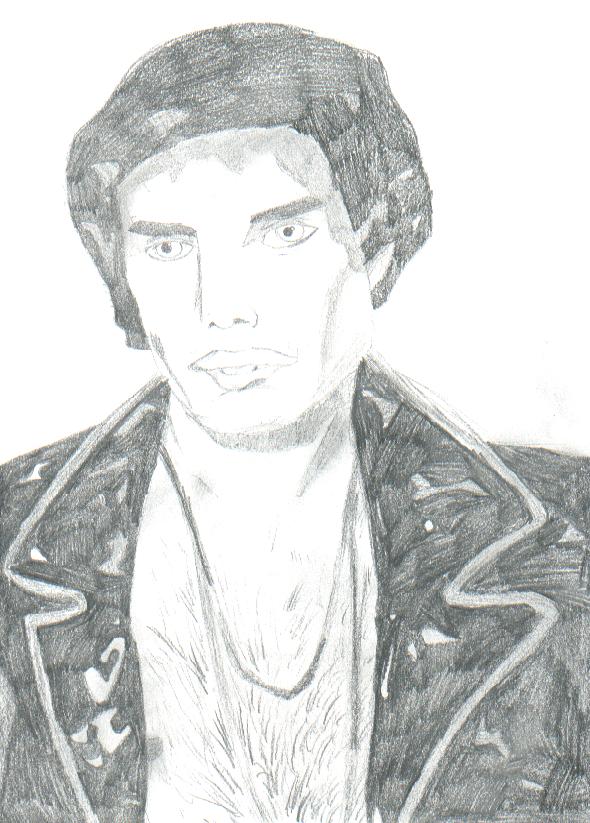 Freddie looking nice in leather