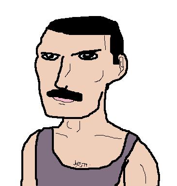 Freddie Mercury on MS Paint