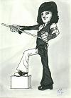 Freddie in the early 70's (pencil and ink)