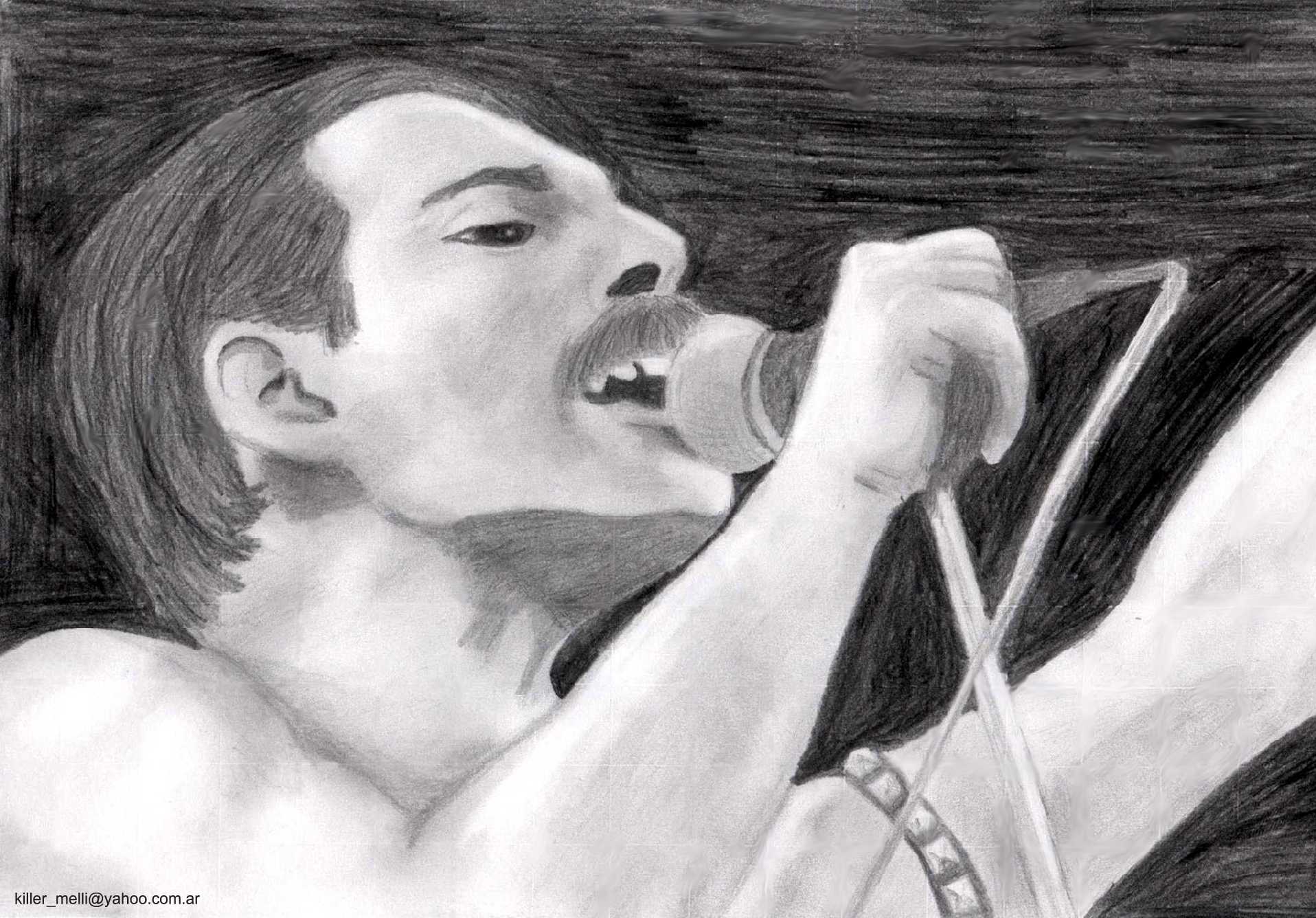 Freddie in live aid drawn by me