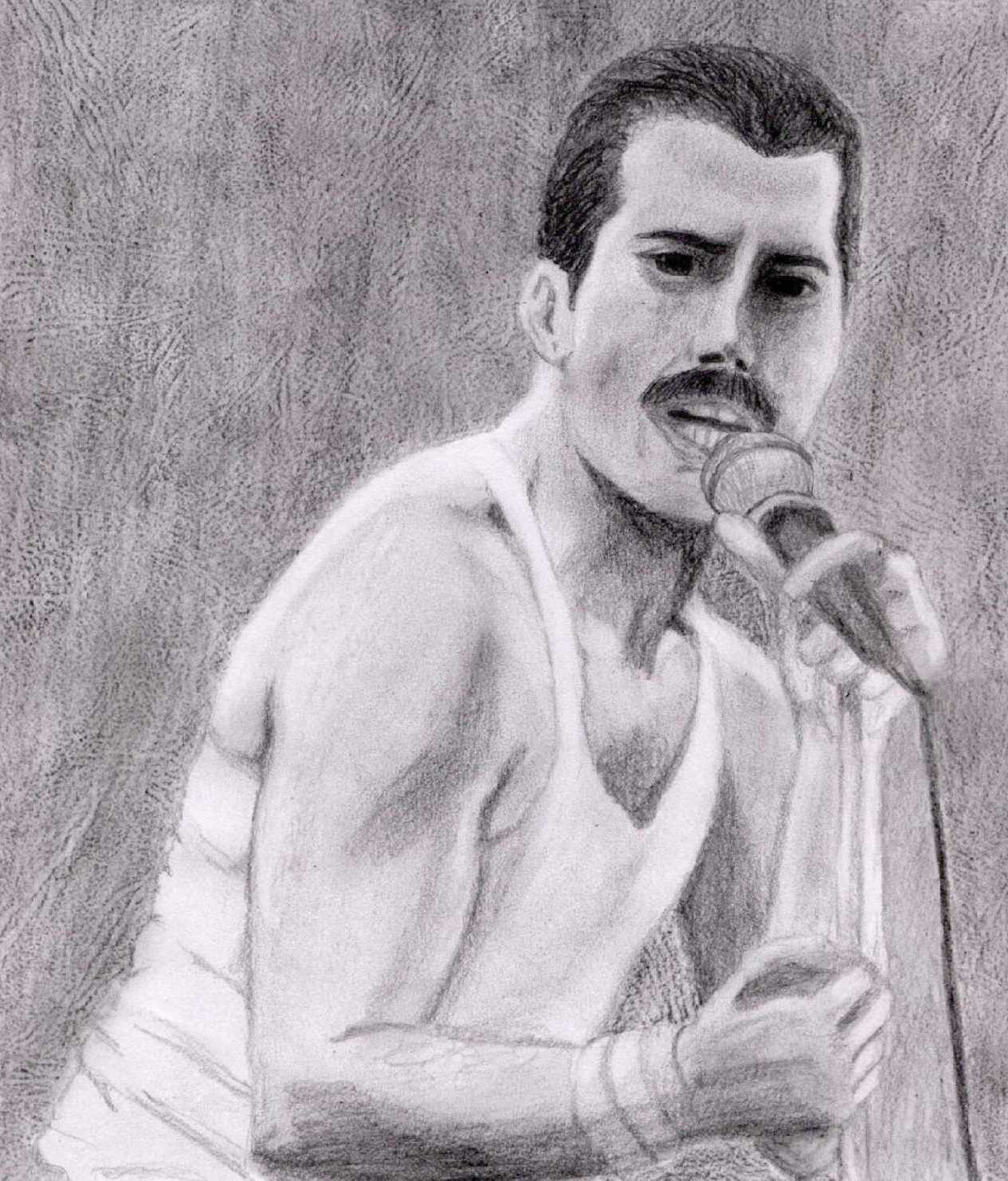 Freddie live drawn by pencil