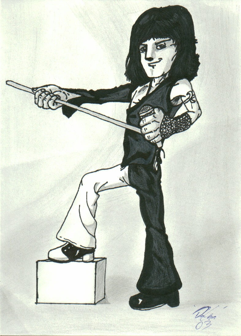 Freddie in the early 70's (pencil and ink)