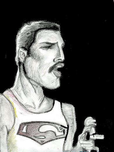 my Freddie drawing retouched by computer