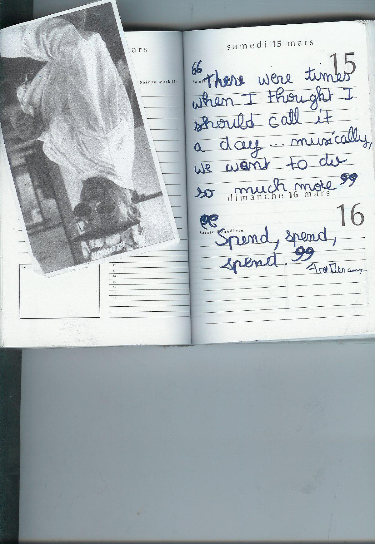 from my agenda!