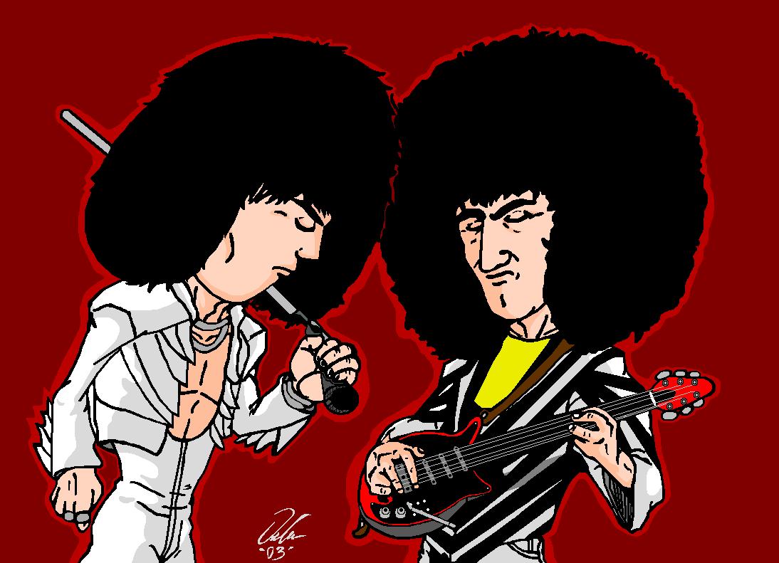 Freddie & Brian from the "Bohemian Rhapsody" video (P.C. colored version)