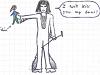 funny drawing I made for a freind who doesn't like Freddie's look and teeth !