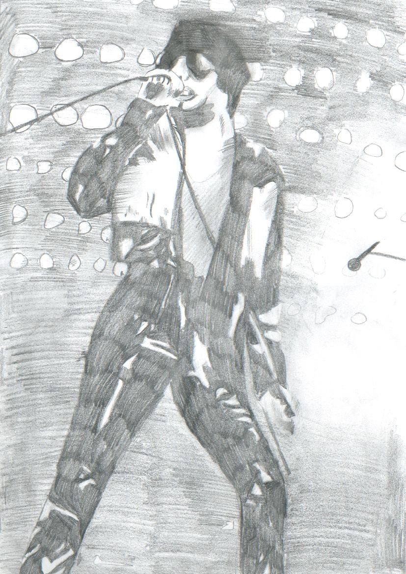 Freddie on stage in '79