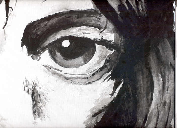 My what big eyes you have! (Roger's eye in gouche)