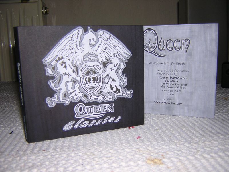 Front and Inside of the cover (the writing is bad, I know...)