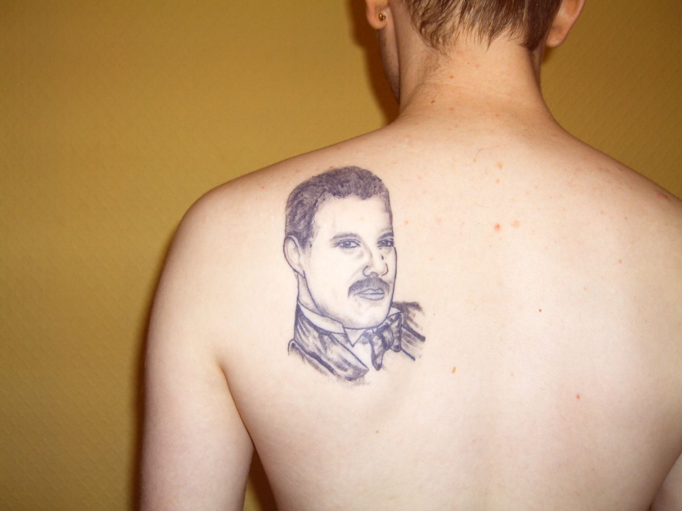 My first Freddie tattoo. Not very good!