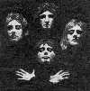 QUEEN - drawing by cinder (coal dust)