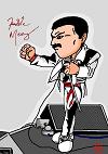 Freddie from the works tour (computer colored version)