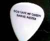 A God Save My Queen guitar pick
