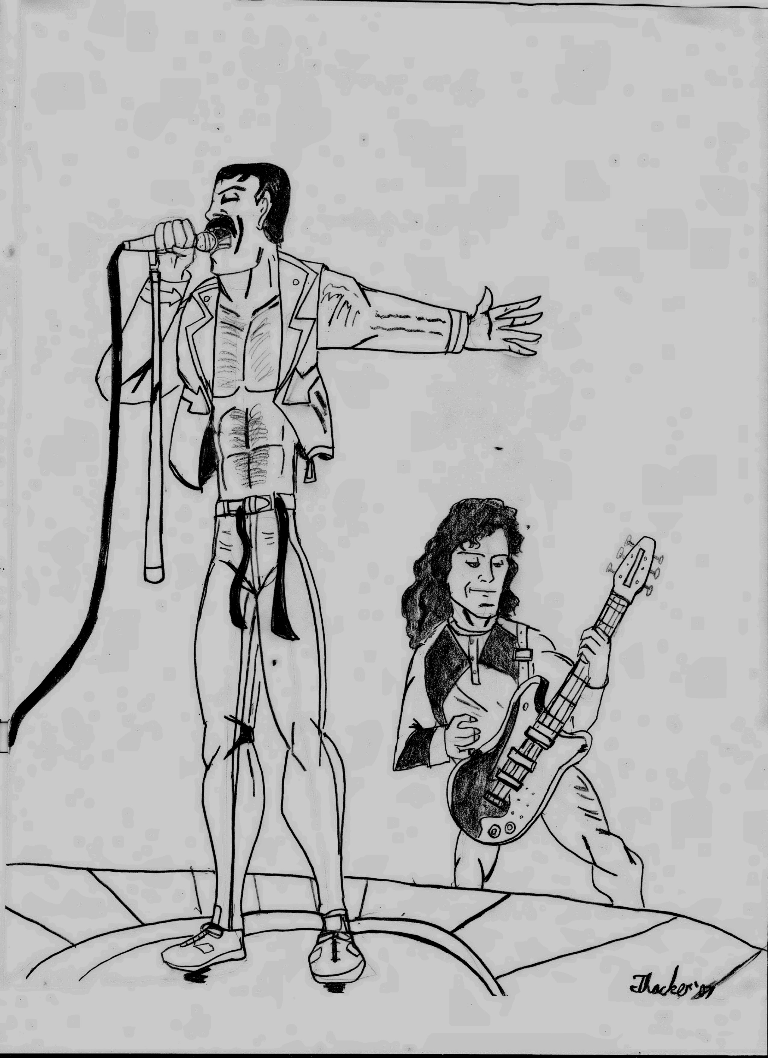 Freddie and Brian-Hot space