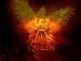 Queen logo in fire 