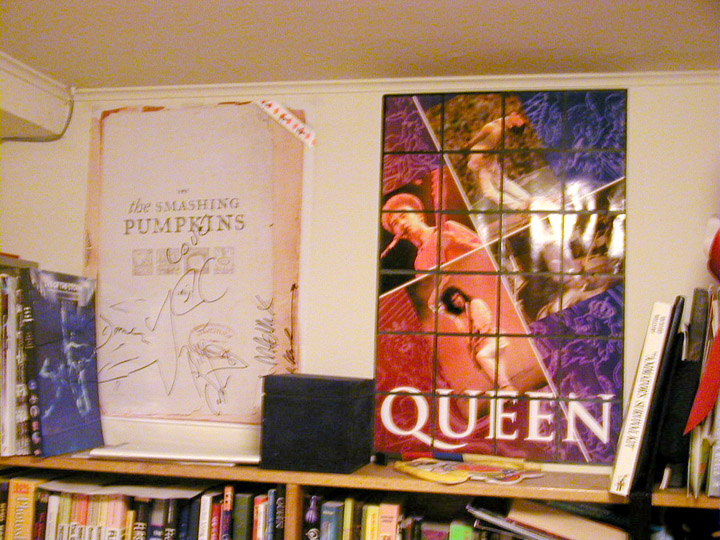Queen Poster w/ autographed Smashing Pumpkins poster