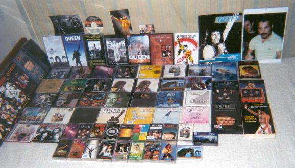 My collection without the vinyls (Jim's book and some other gadgets momentarily missing)