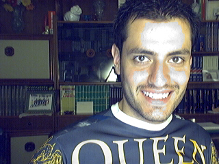 Daniele Abbacus with a Queen T-Shirt