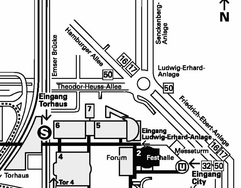 Map Sportsbar and Festhalle in Frankfurt