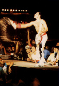 Freddie throwing water
