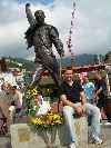 Me at the statue in Montreux august 2007