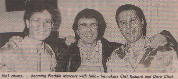 Freddie with Dave Clark and Cliff Richard