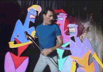 Freddie in Kind of Magic video.