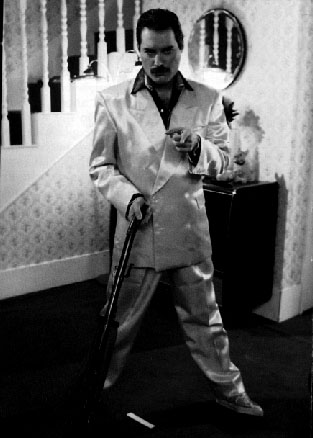 Freddie with hoover Great Pretender Video