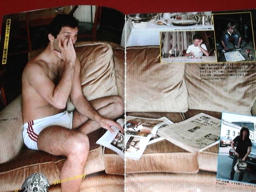 Freddie reading newspapers!