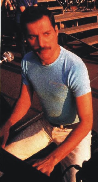 Freddie checking piano!