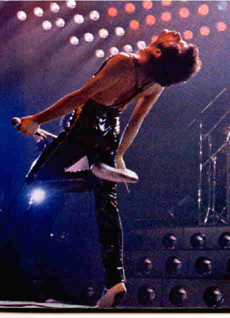Freddie on stage...