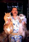 Freddie and his cats: Delilah n`Goliath