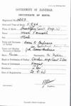 Freddie´s Birthcertificate