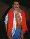 Freddie bare-chested