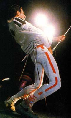 Freddie in front of a very bright light
